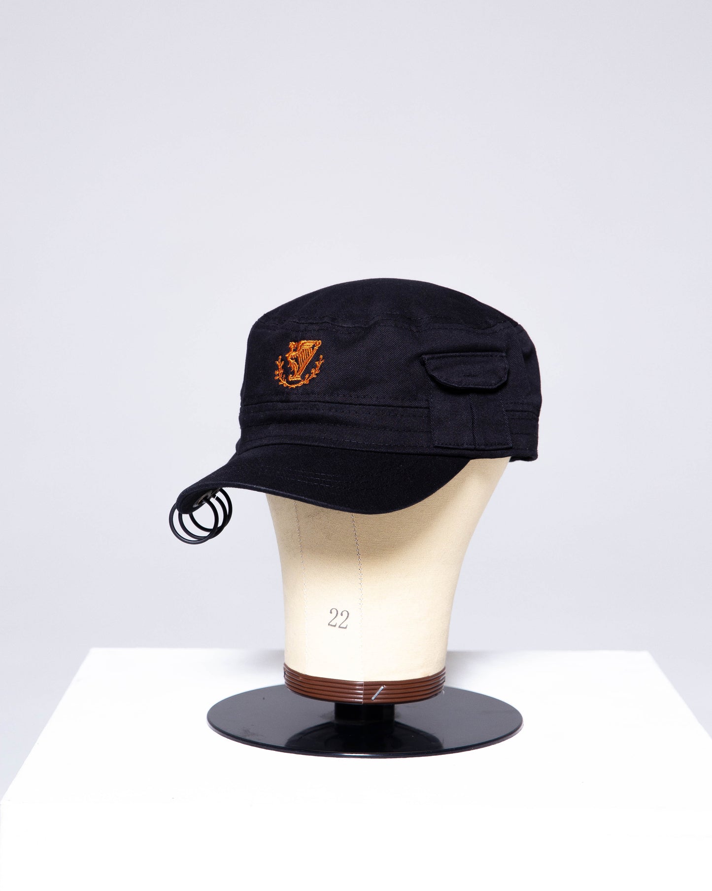 PIERCED CADET HAT (BLACK)